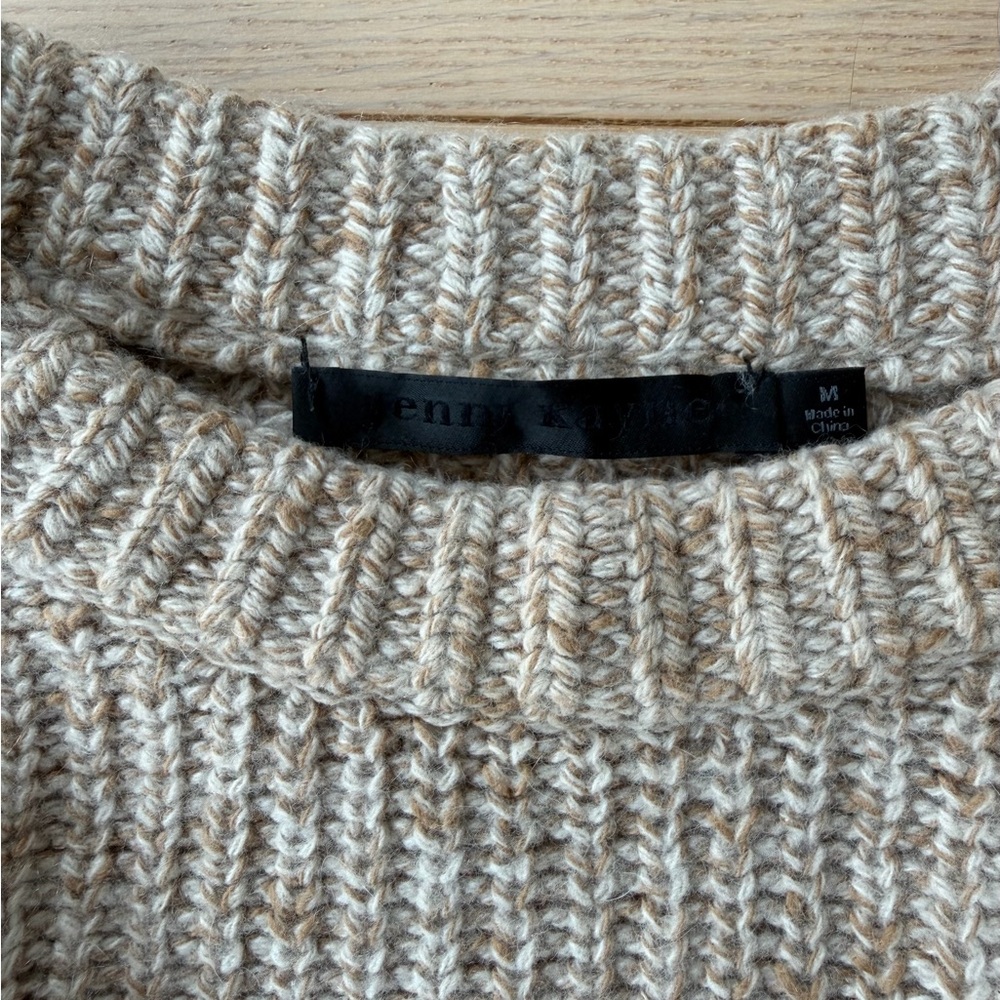 jenni kayne recycled cashmere fisherman sweater - Picture 4 of 5
